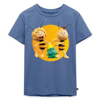 Die Bien Maja 3 Film Mit Willi Und Smoosh - Kinder Premium Bio T-Shirt - Taubenblau - Vorne - Mikhail (115cm)