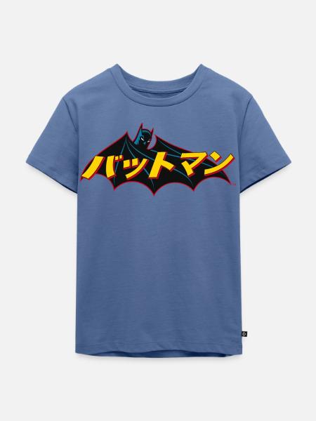 Batman Logo Japanisch - Kinder Premium Bio T-Shirt - Taubenblau