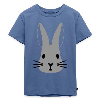 Hase - Kinder Premium Bio T-Shirt - Taubenblau - Vorne - Mikhail (115cm)