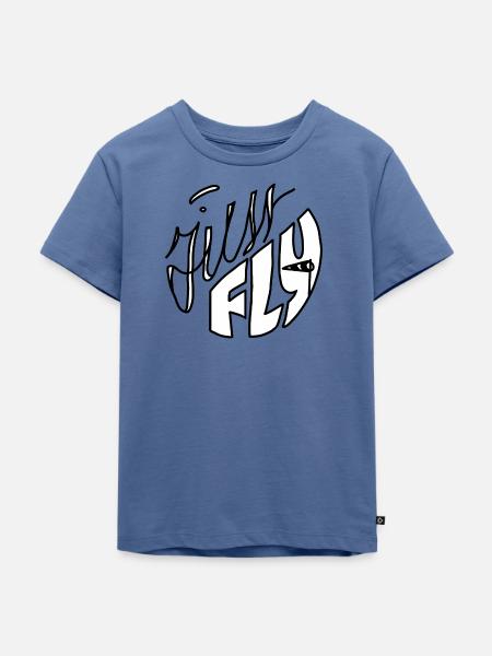 just fly - Kinder Premium Bio T-Shirt - Taubenblau