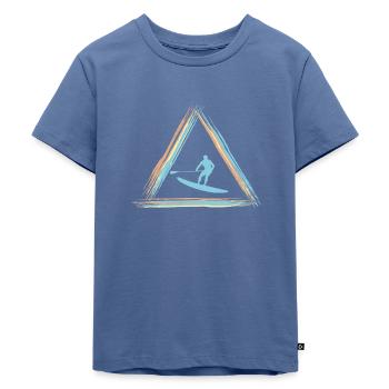 Stand Up Paddle - Kinder Premium Bio T-Shirt - Taubenblau - Vorne - Mikhail (115cm)