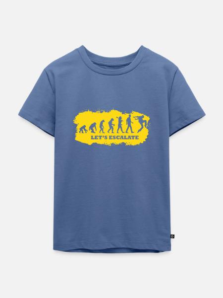 Escalation | EXCLUSIVE - Kinder Premium Bio T-Shirt - Taubenblau