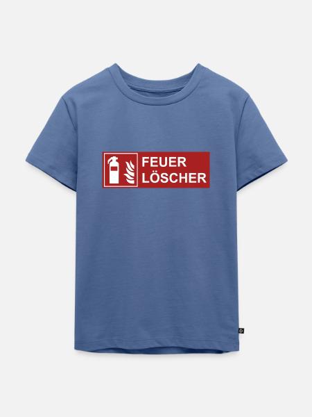 Der Feuerlöscher! - Kinder Premium Bio T-Shirt - Taubenblau