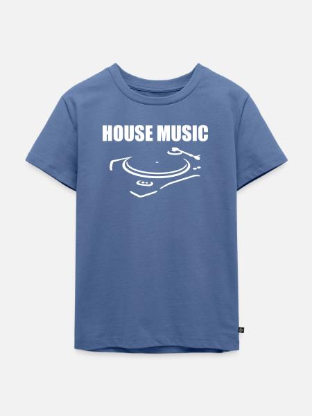 House Music - Kinder Premium Bio T-Shirt - Taubenblau