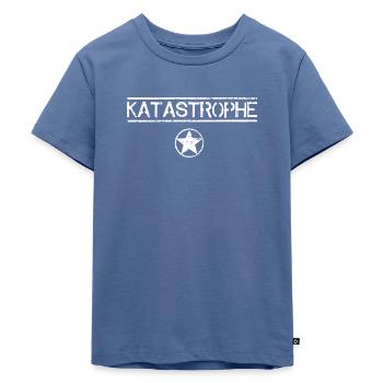 Katastrophe - hell - Kinder Premium Bio T-Shirt - Taubenblau - Vorne - Mikhail (115cm)