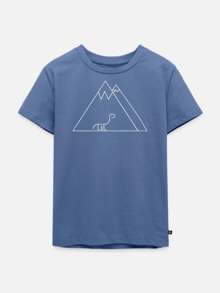 Lelosaurus White Edition (Berg) - Kinder Premium Bio T-Shirt - Taubenblau