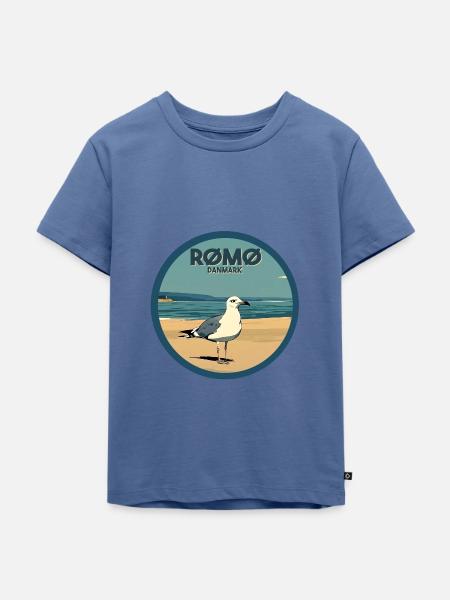 Römö Dänemark - Kinder Premium Bio T-Shirt - Taubenblau