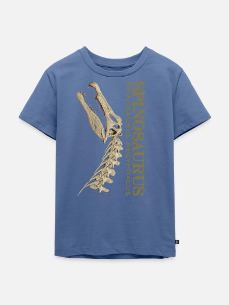 Spinosaurus Schädel bone - Kinder Premium Bio T-Shirt - Taubenblau