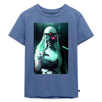 Cyborg - Kinder Premium Bio T-Shirt - Taubenblau - Vorne - Mikhail (115cm)