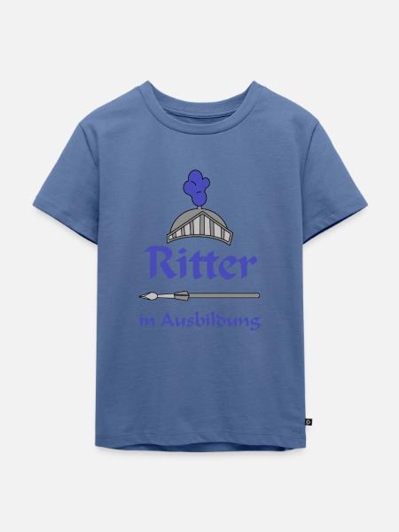 Ritter - Kinder Premium Bio T-Shirt - Taubenblau
