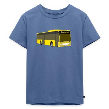 Bus Stuttgart - Kinder Premium Bio T-Shirt - Taubenblau - Vorne - Mikhail (115cm)