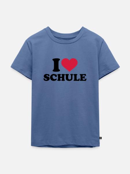 Schule - Kinder Premium Bio T-Shirt - Taubenblau