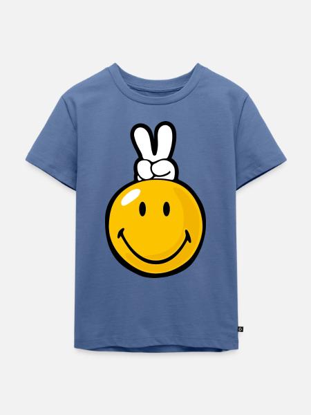 Bunny Ears - Kinder Premium Bio T-Shirt - Taubenblau