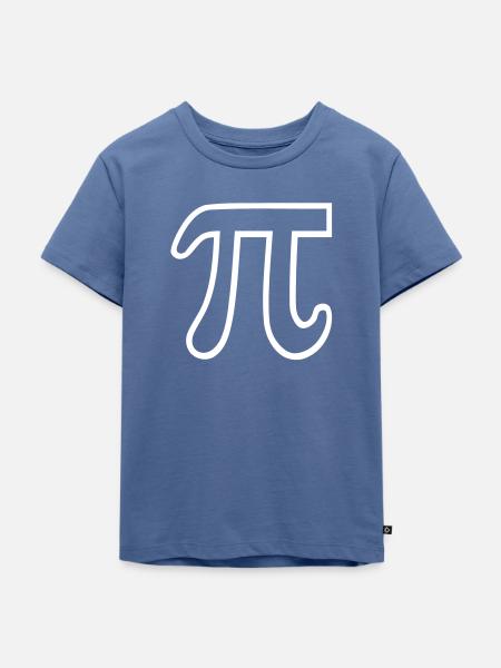 Pi - Kinder Premium Bio T-Shirt - Taubenblau
