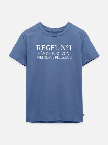 Regel Nummer 1 - Kinder Premium Bio T-Shirt - Taubenblau