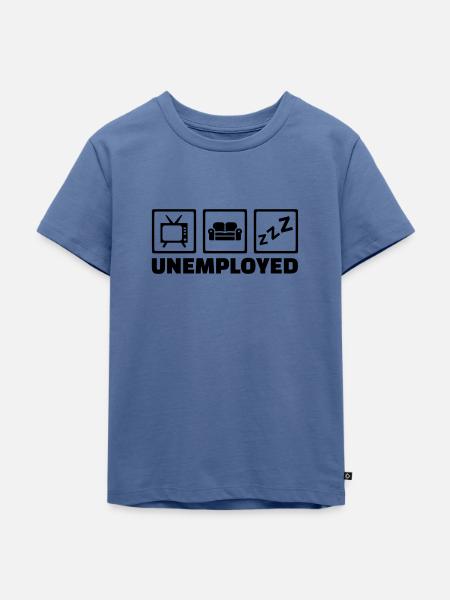 Arbeitslos - Kinder Premium Bio T-Shirt - Taubenblau