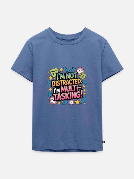 ADHS-Multitasking - Kinder Premium Bio T-Shirt - Taubenblau