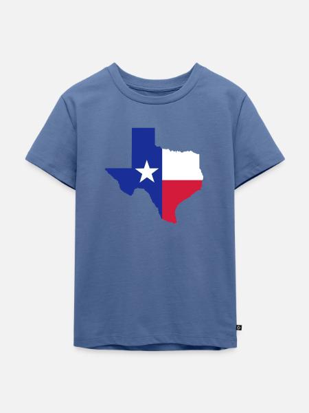 Texas - Kinder Premium Bio T-Shirt - Taubenblau