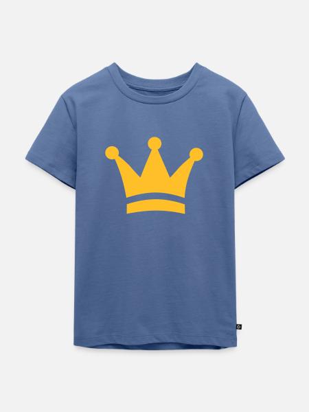Krone - Kinder Premium Bio T-Shirt - Taubenblau