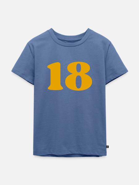 18 - Kinder Premium Bio T-Shirt - Taubenblau