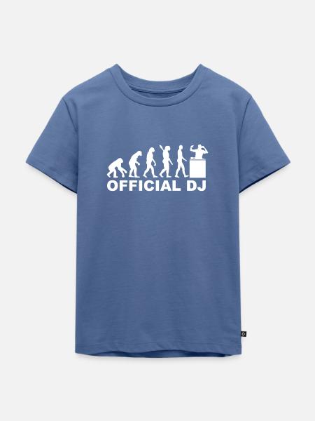 Official DJ - Kinder Premium Bio T-Shirt - Taubenblau