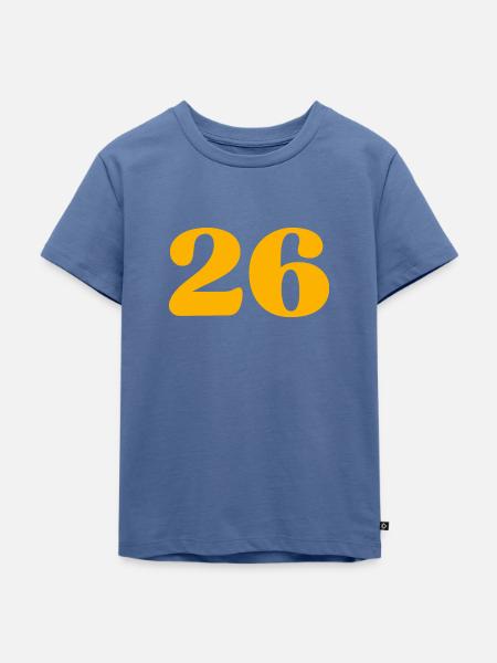 26 - Kinder Premium Bio T-Shirt - Taubenblau