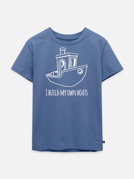 Ich baue meine eigenen Boote - Kinder Premium Bio T-Shirt - Taubenblau