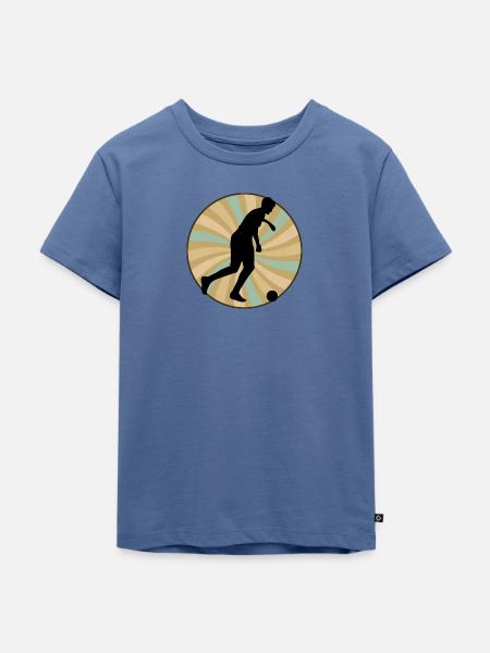 Futsalspielerin Ballsport - Kinder Premium Bio T-Shirt - Taubenblau