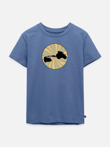 Bauer Hof - Kinder Premium Bio T-Shirt - Taubenblau