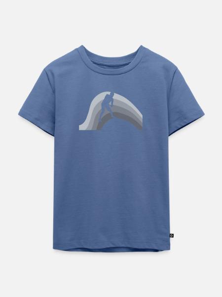 Discgolf Disc - Kinder Premium Bio T-Shirt - Taubenblau