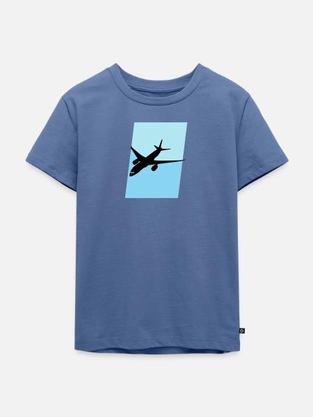 Aerospace Engineering Fliegen Aerospace - Kinder Premium Bio T-Shirt - Taubenblau