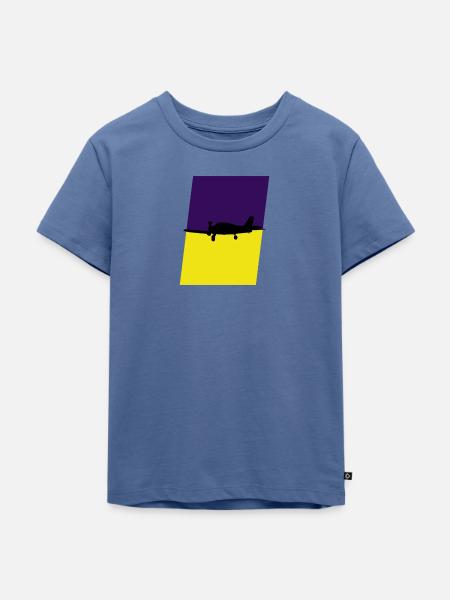 Aerospace Luftfahrt Flugzeug - Kinder Premium Bio T-Shirt - Taubenblau