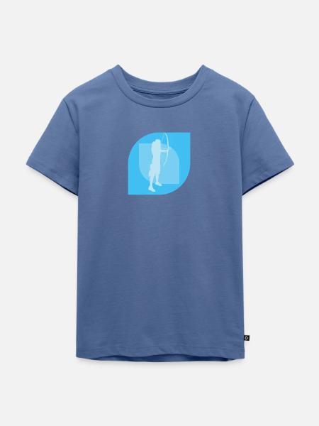 Bogen Armbrust Langbogen - Kinder Premium Bio T-Shirt - Taubenblau
