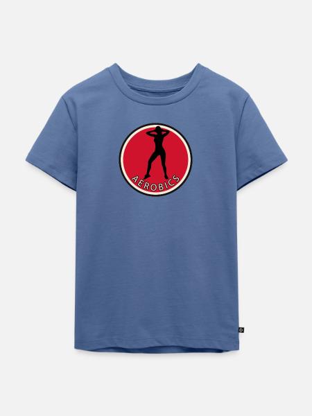 Übung Aerobic - Kinder Premium Bio T-Shirt - Taubenblau