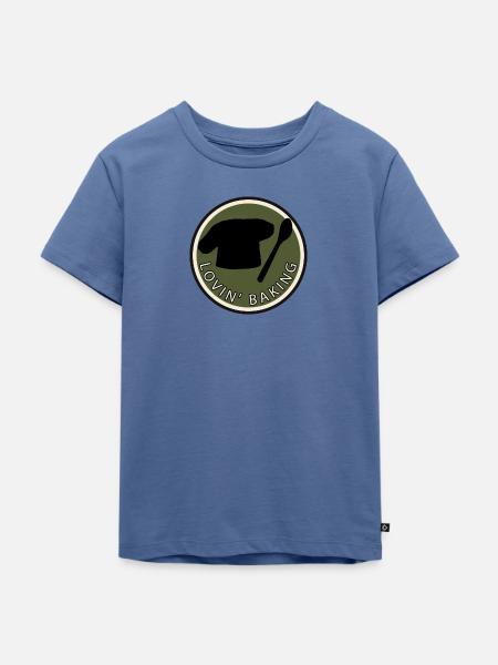 Kuchen Backen Backwaren - Kinder Premium Bio T-Shirt - Taubenblau