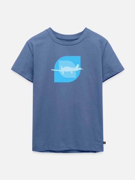 Flugzeug Aerospace Flugzeug - Kinder Premium Bio T-Shirt - Taubenblau