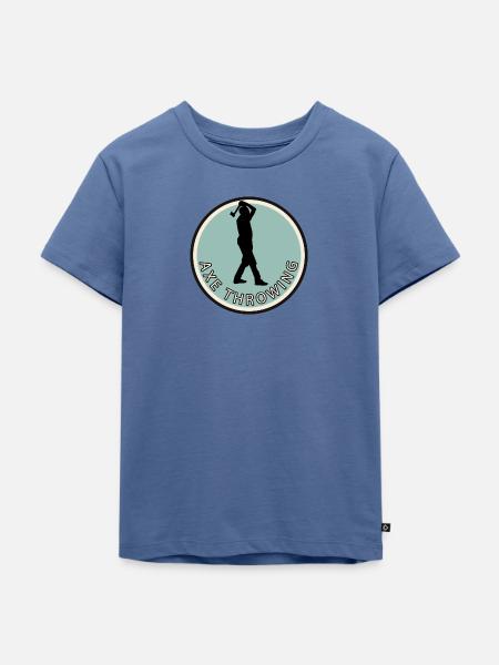 Axtwerfen Axtwerfen Axt - Kinder Premium Bio T-Shirt - Taubenblau