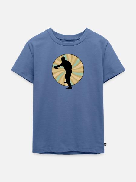 Sportart Frisbee - Kinder Premium Bio T-Shirt - Taubenblau