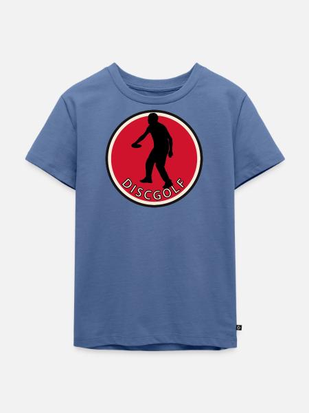 Discgolfspieler Disc - Kinder Premium Bio T-Shirt - Taubenblau