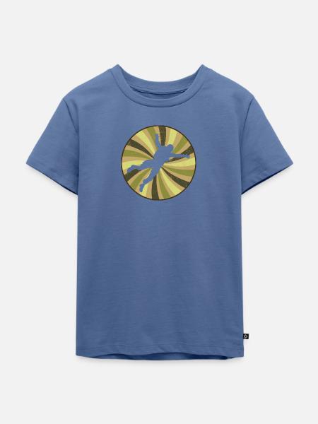 Skydiving Adrenalin Flugsport - Kinder Premium Bio T-Shirt - Taubenblau