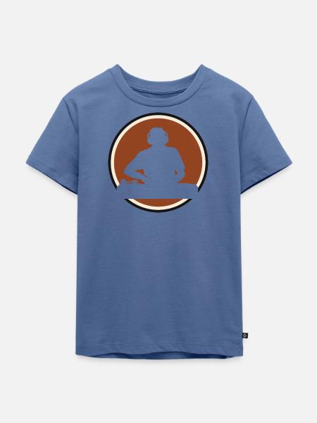 DJ Djing Trance - Kinder Premium Bio T-Shirt - Taubenblau