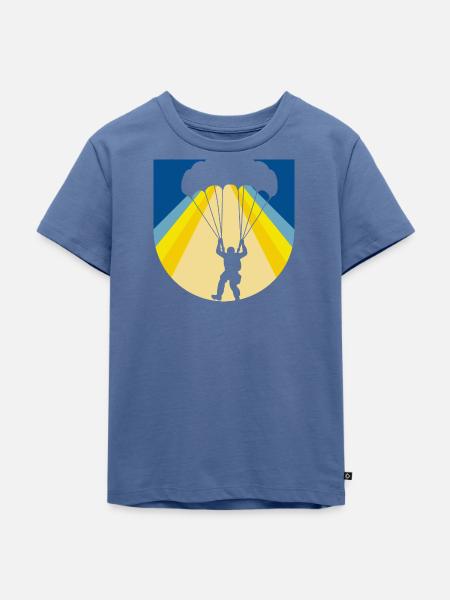 Paragliding Flugsport Adrenalin - Kinder Premium Bio T-Shirt - Taubenblau
