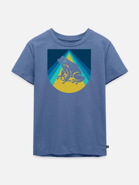 Frosch Lurch Molch - Kinder Premium Bio T-Shirt - Taubenblau
