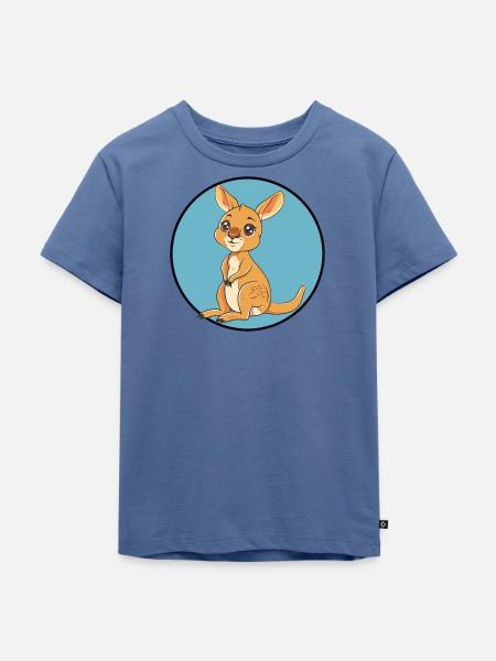 Kaenguru Sydney Aussie - Kinder Premium Bio T-Shirt - Taubenblau