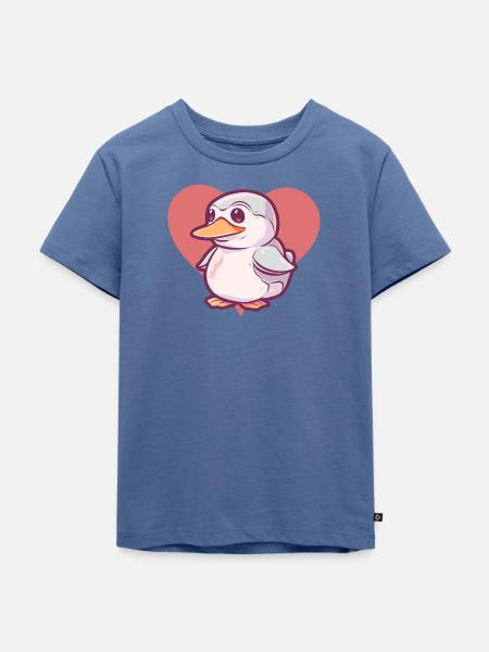 Entchen Schnabel Ente - Kinder Premium Bio T-Shirt - Taubenblau