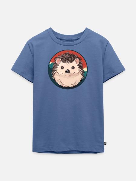 Igel Stachel Spitz - Kinder Premium Bio T-Shirt - Taubenblau
