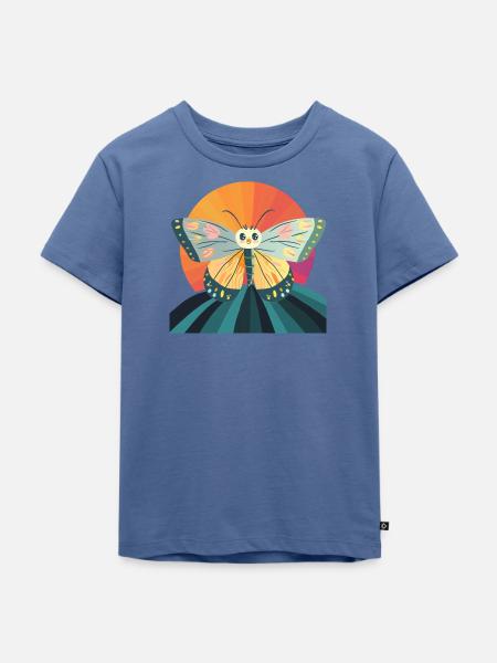 Schmetterling Waldbewohner - Kinder Premium Bio T-Shirt - Taubenblau