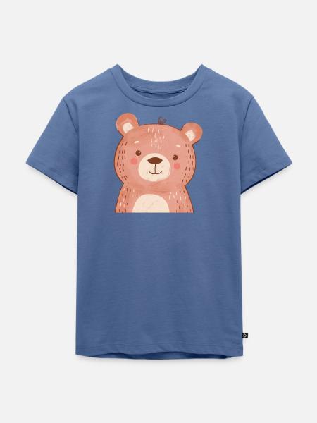 Baer Baeren Braunbär - Kinder Premium Bio T-Shirt - Taubenblau