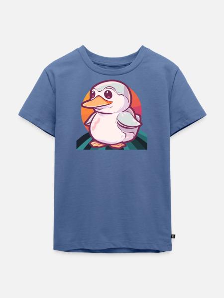 Entchen - Kinder Premium Bio T-Shirt - Taubenblau