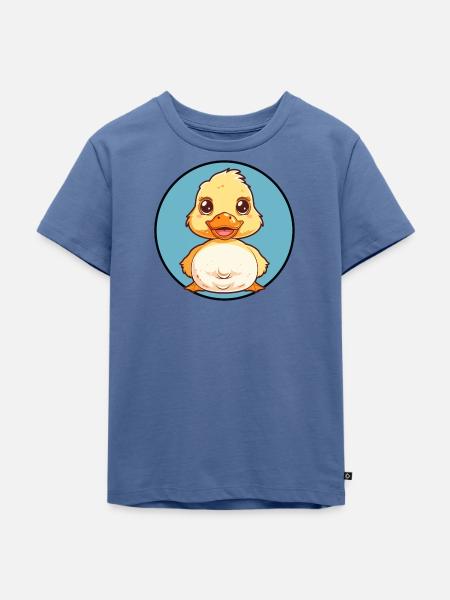 Entchen Ente - Kinder Premium Bio T-Shirt - Taubenblau